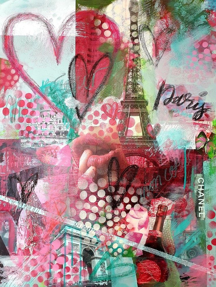 Paris mon amour 2021 | Sabine Gauch Mixed Media Art