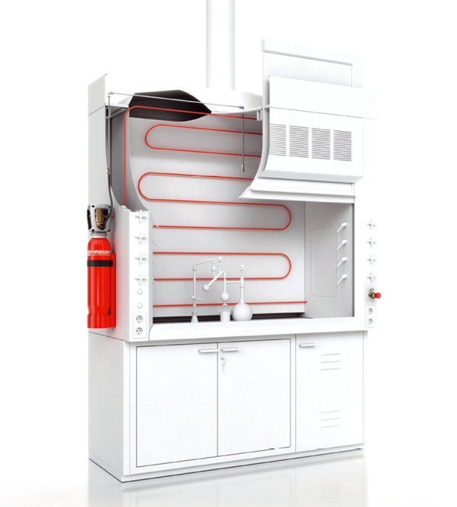 Fume Cabinet System Fire Suppression System on Fume Cabinet