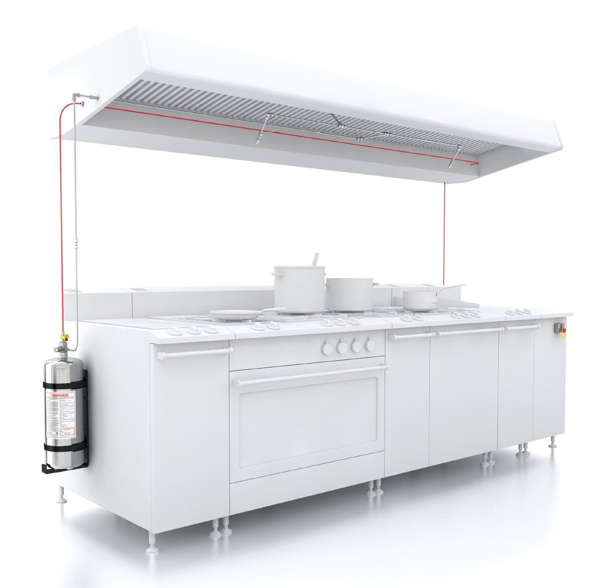Cuisine professionelle Cuisine professionnelle protégée par système FireDetec