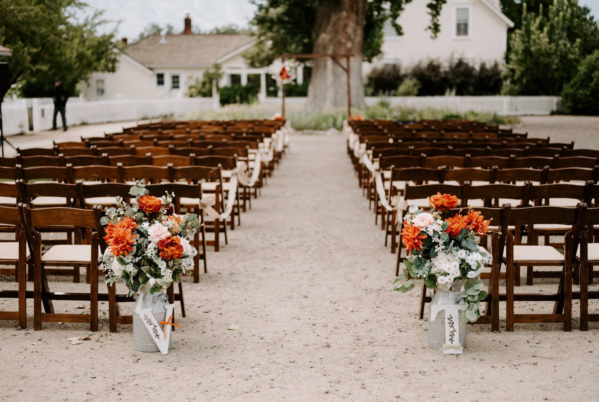 outdoor seating arrangement for event