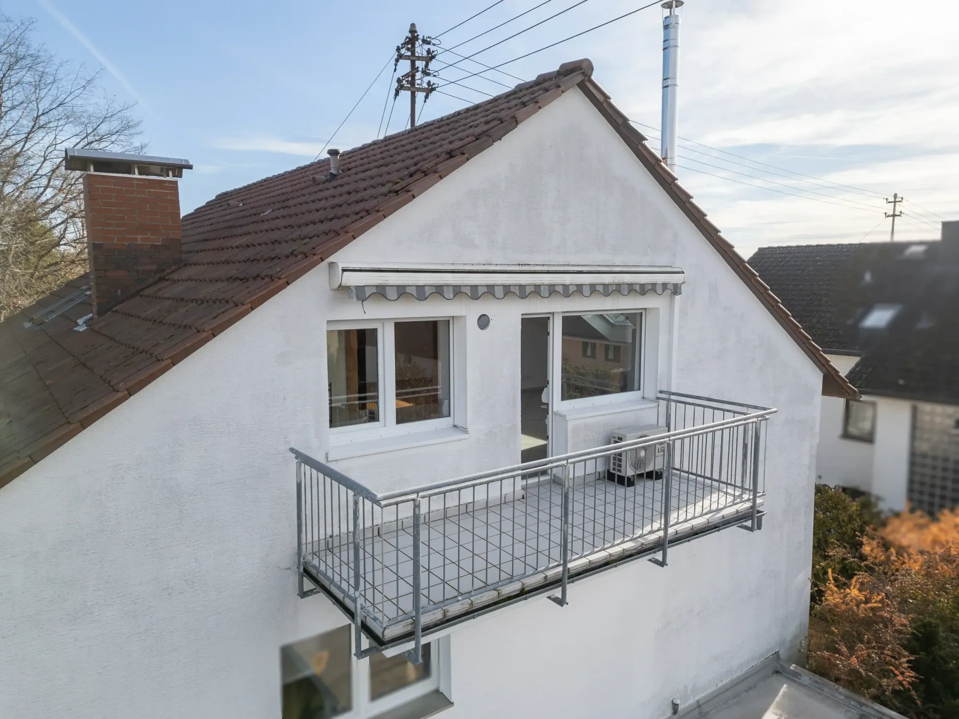 Balkon mit Blick ins Grüne