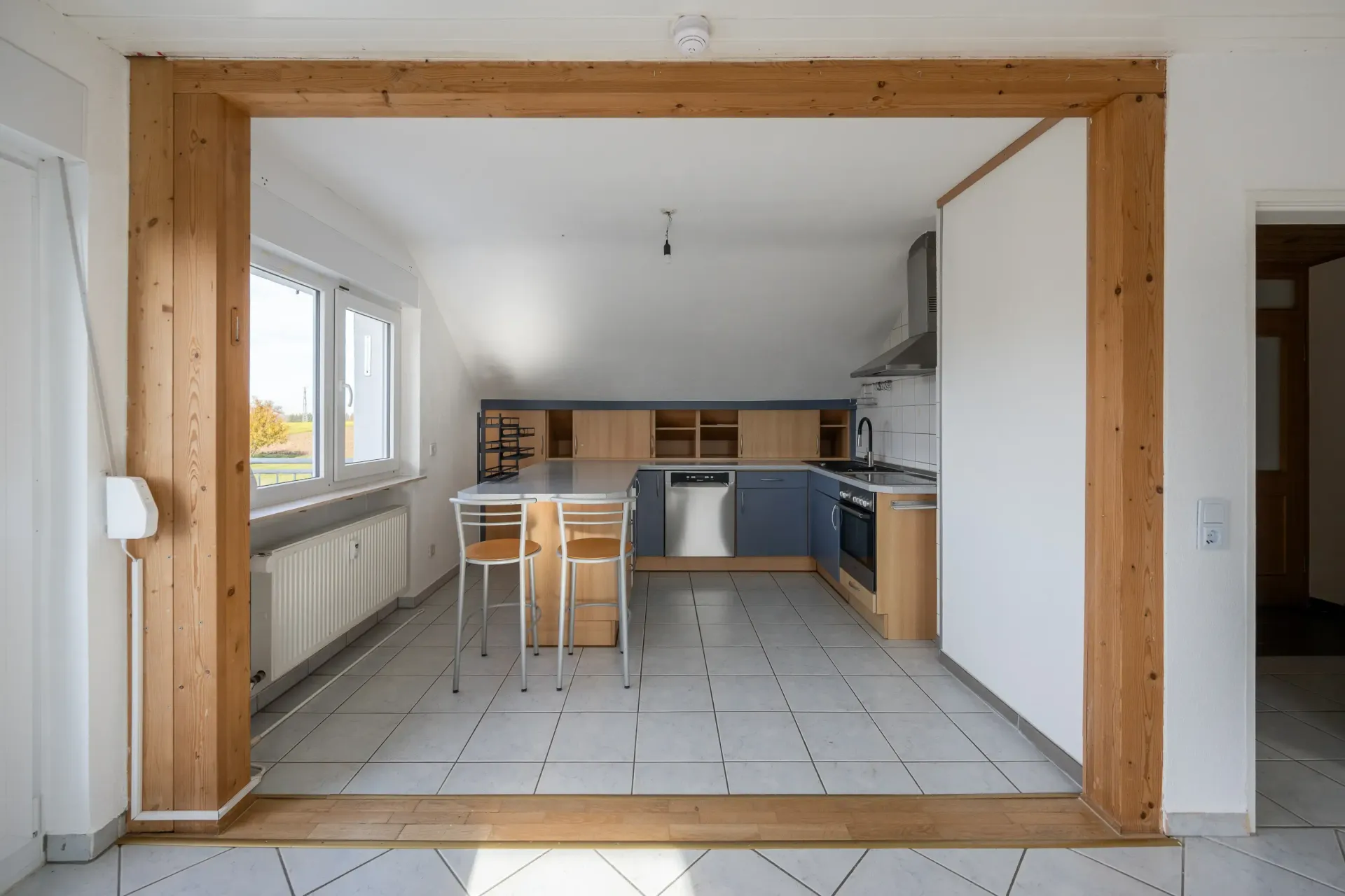 Einbauküche in der Dachgeschosswohnung in der 3-4 Zi. ETW