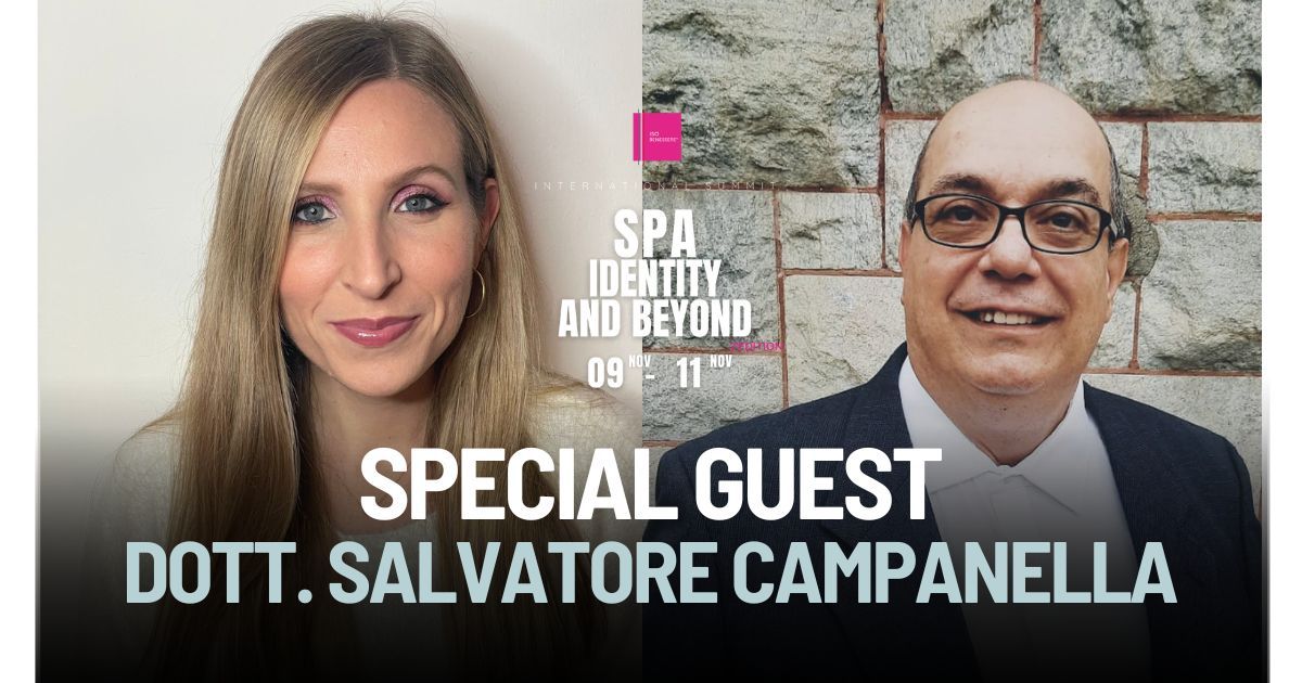 Irene Torselli intervista il Dott. Salvatore Campanella durante l’evento SPA Identity and Beyond 2023 sul ruolo degli esperti di Wellness Corporate nel creare ambienti di lavoro più sani e produttivi.
