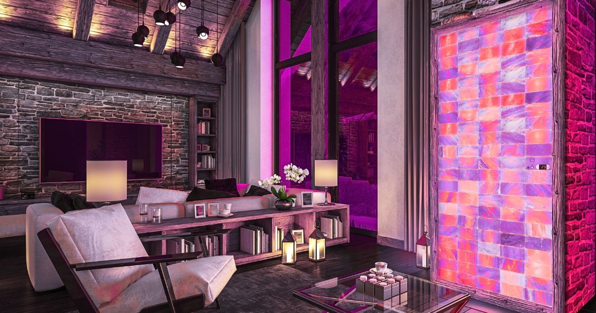 Parete di sale in contesto domestico