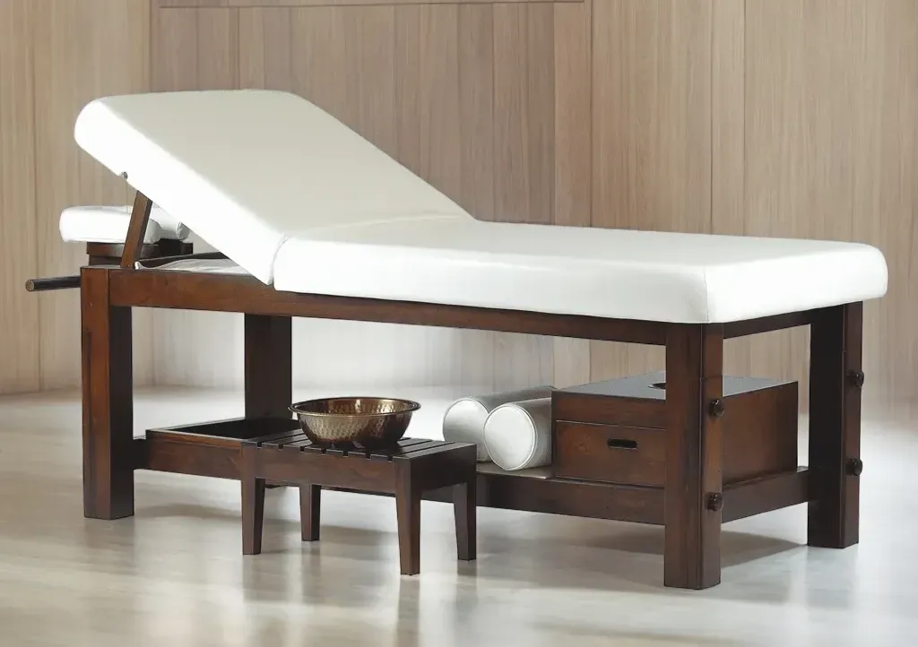 lettino ayurveda, shirodara, lettino olistico, lettino massaggio