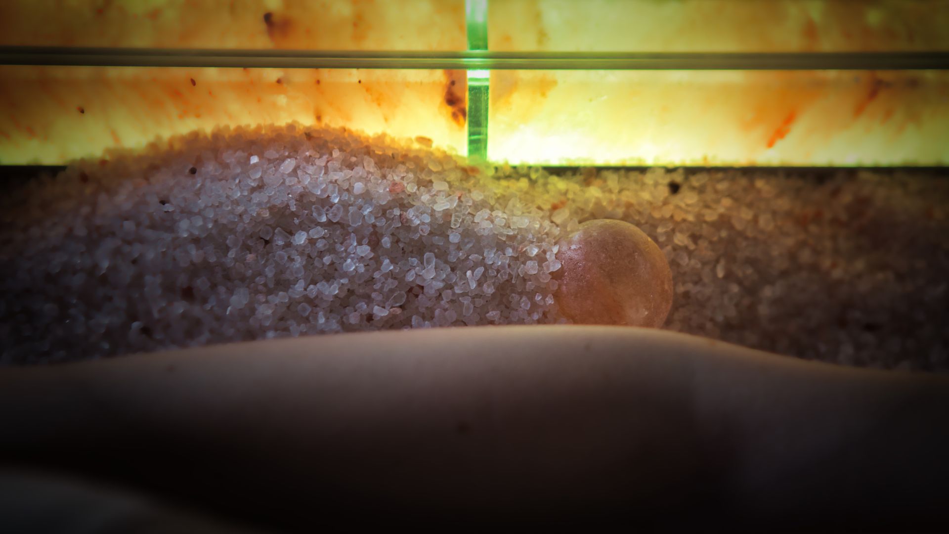 lettino al sale dell'Himalaya