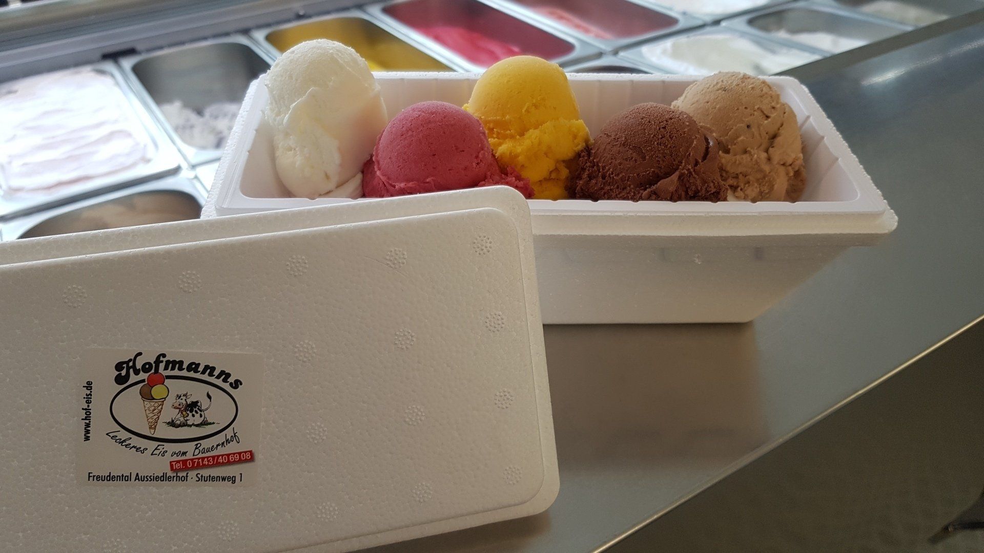 Freudental, Bauernhof, Eis, Blumen, Natur, Kuh, Kühe, Streusel, Schokolda, nach Hause,