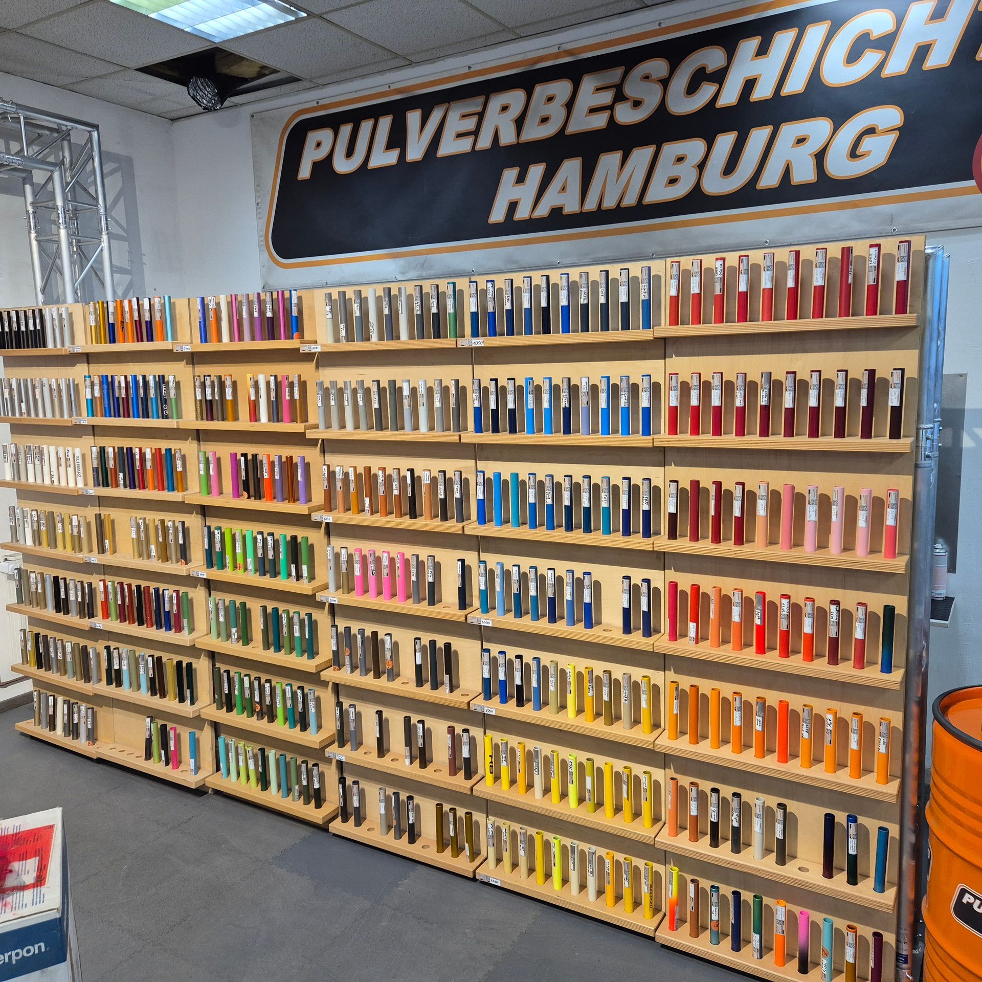 Farbauswahl Pulverbeschichtung Hamburg RAL Effektlacke Neon Metallik