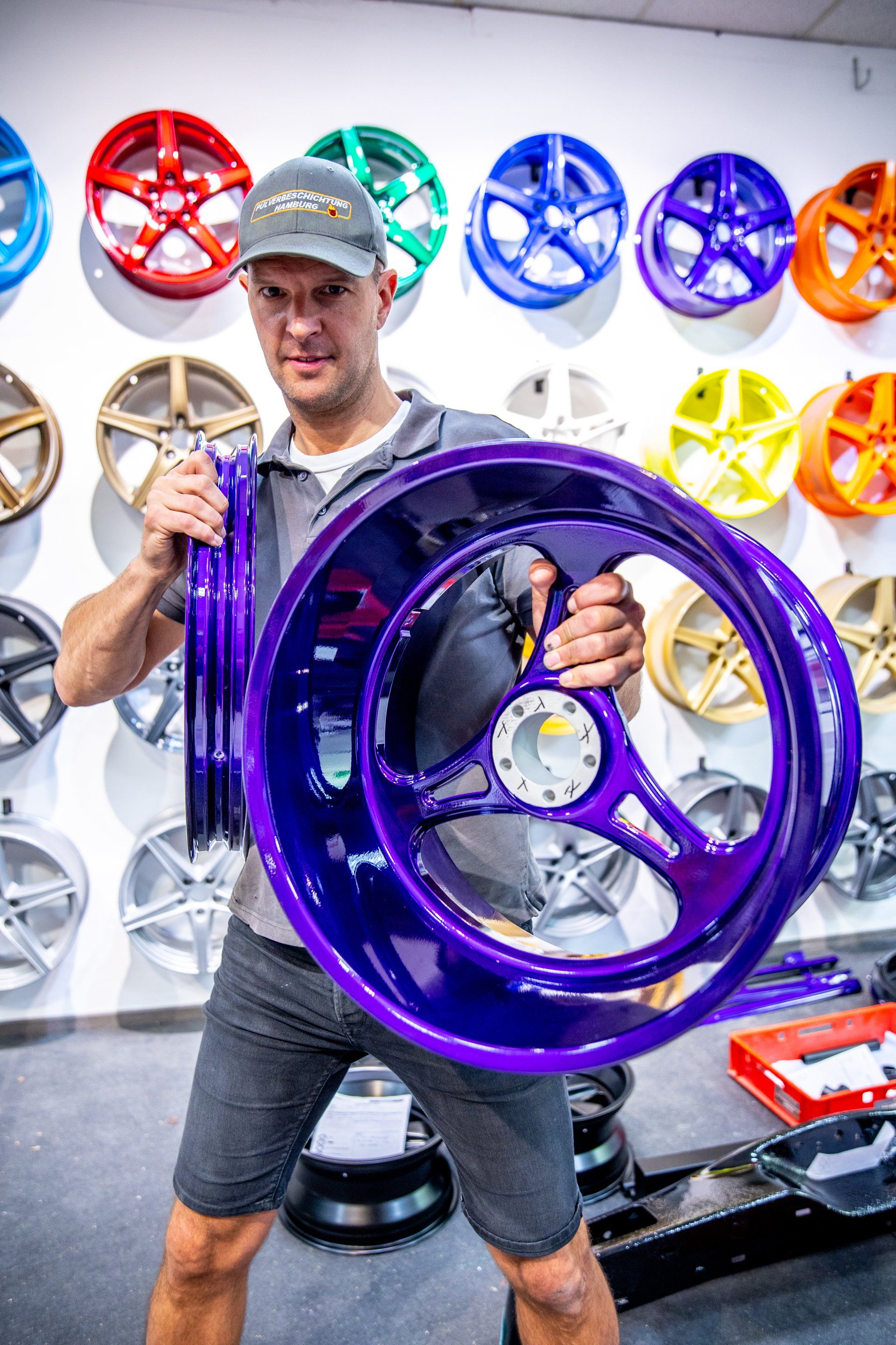 Harley Felgen Pulverbeschichtet Illusion Purple