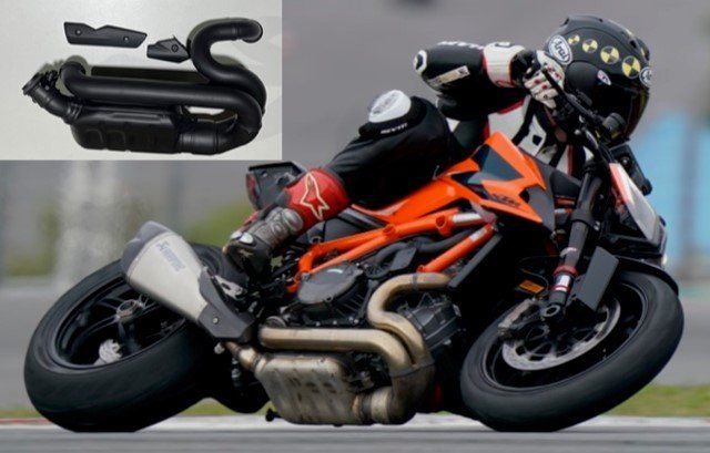 Keramik Beschichtung Schwarz Seidenglanz auf den KTM Super Duke Viel schöneren Optik in vergleich zu original