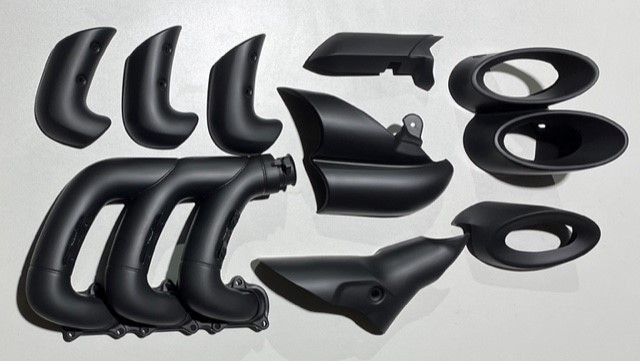 Triumph Abgasanlage Keramikbeschichtet Schwarz Pulverbeschichtung Hamburg