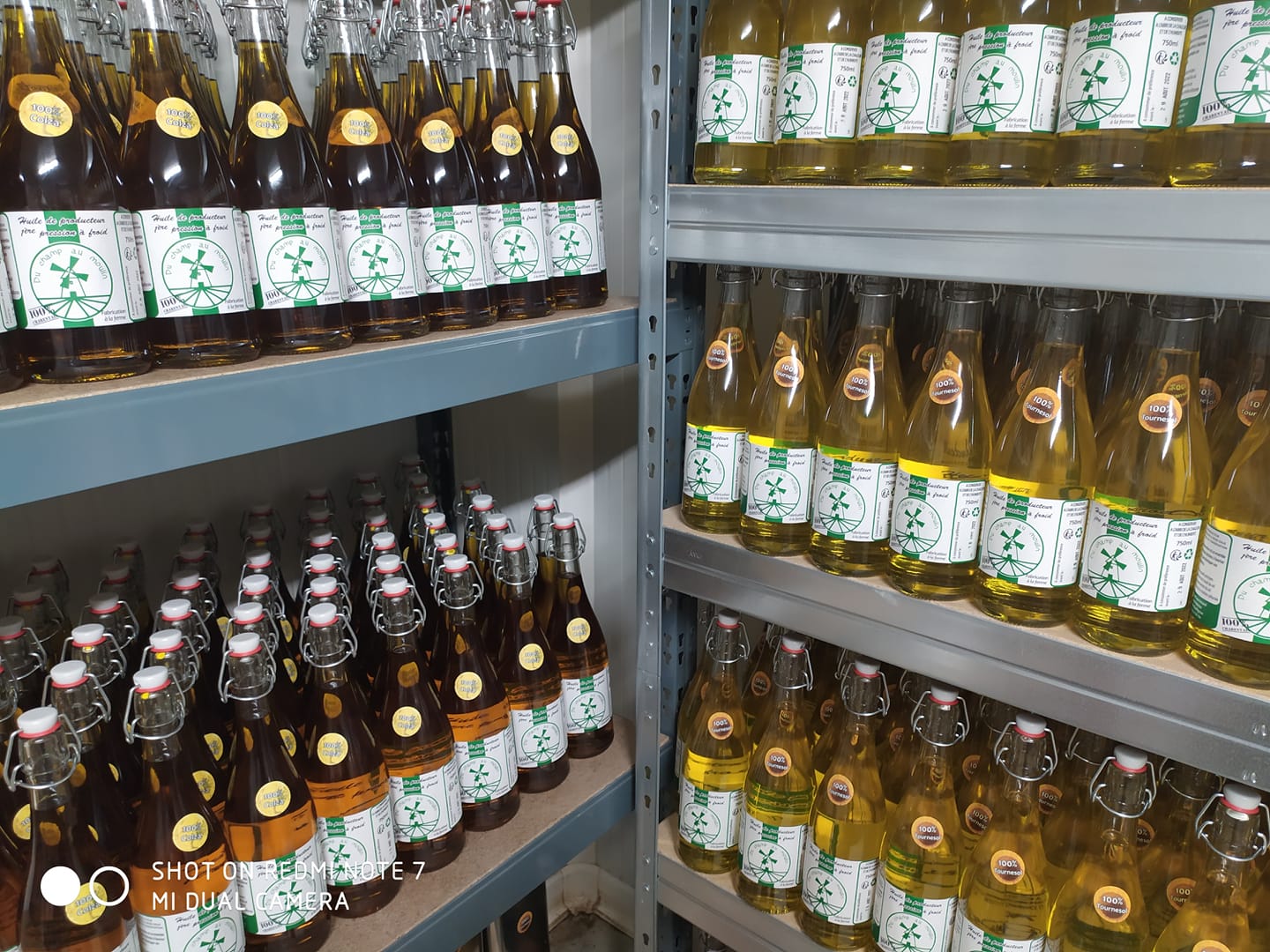 Vente d'huiles alimentaires à la ferme