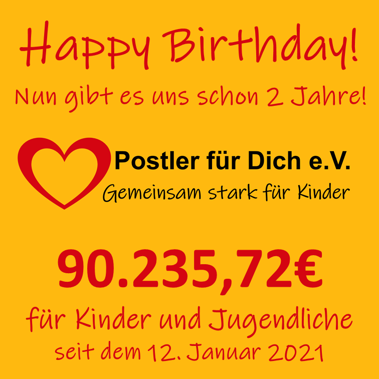 Happy Birthday! Zwei Jahre Postler für Dich e.V.