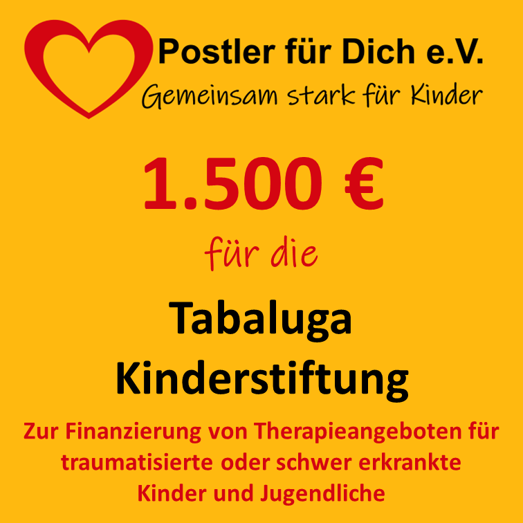 Postler für Dich e.V. spendet 1500 Euro