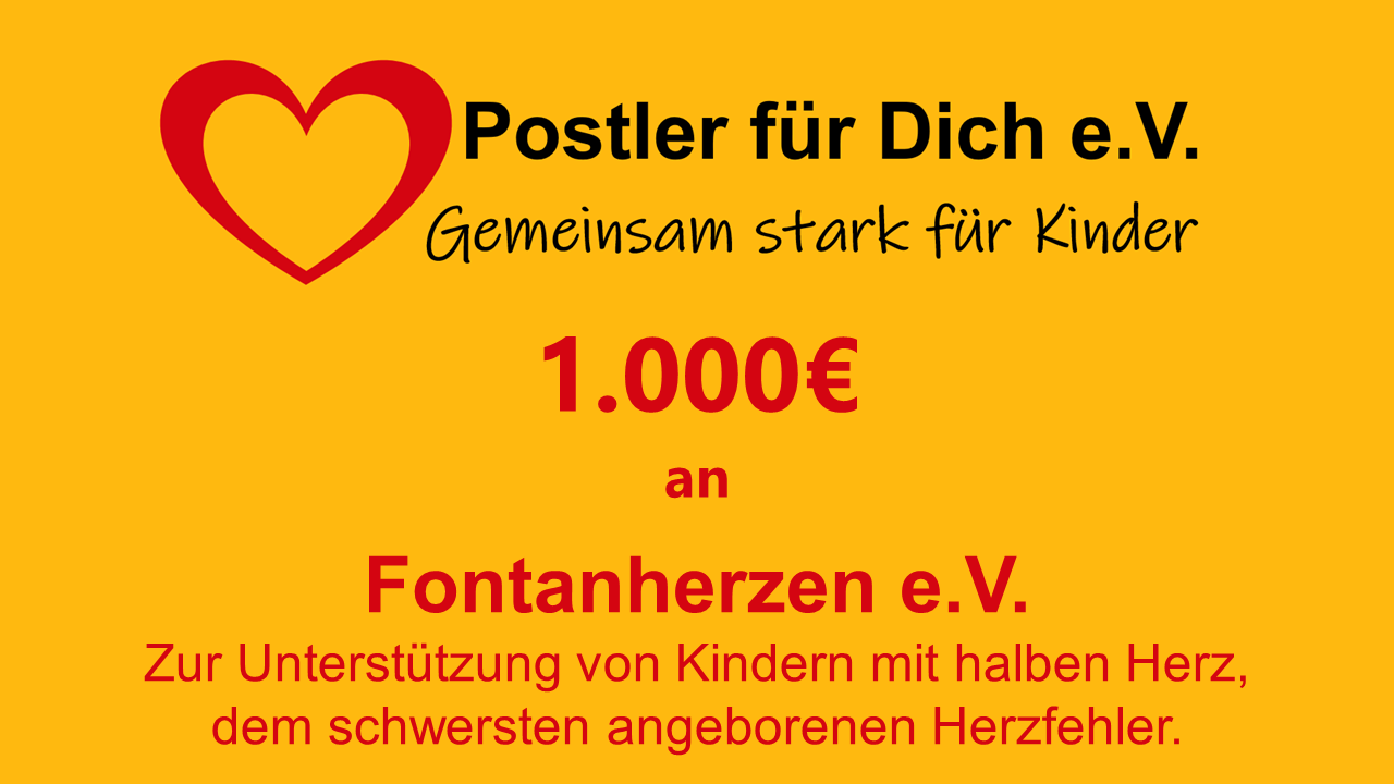 1000 für den Verein Fontanherzen e.V.