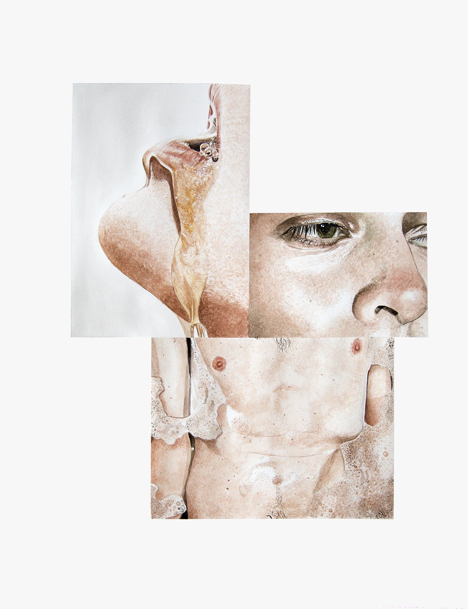 Léo Dorfner - And if whiskey don’t kill me, then I don’t know what will - 65 x 50 And if whiskey don’t kill me, then I don’t know what will - Watercolor on paper by Léo Dorfner