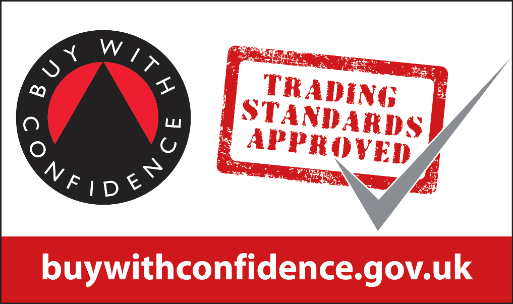 Trading Standards Buy With Confidence approved logo for trusted security services