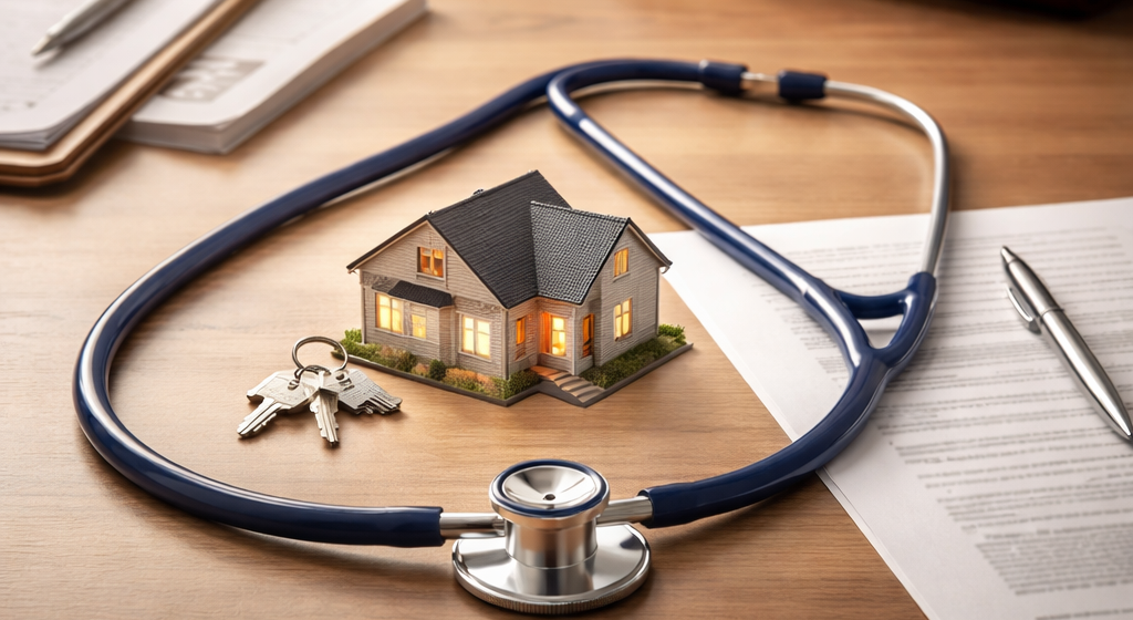 image of doctor bag and house