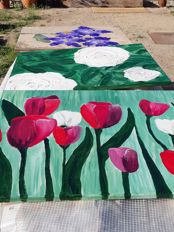 Bilder malen Team Programm Weihnachtsfeier