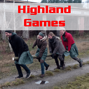 Outdoor Weihnachtsfeier mit Highland Games Teambuilding