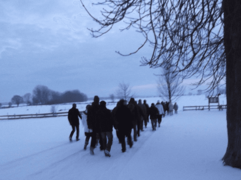 Wandern und glas blasen Team Weihnachtsfeier Idee