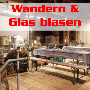 Weihnachtsfeier Indoor Outdoor mit Wandern und Glas blasen