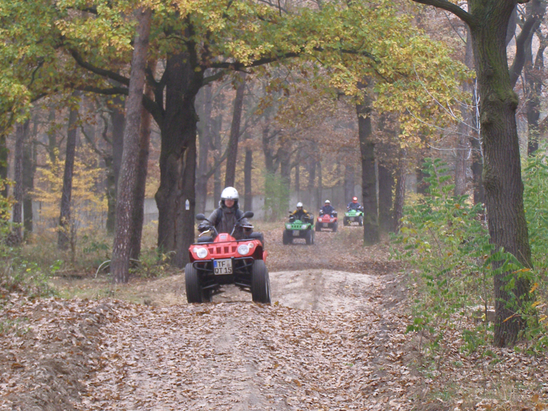 Quad fahren und Weihnachtsbaum selber schlagen Team Weihnachtsfeier