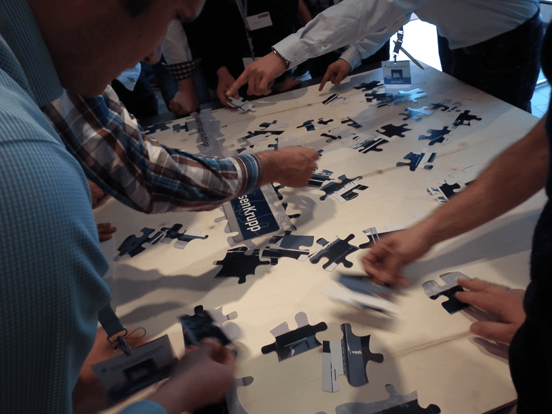 XXL Puzzle Team Logo Weihnachtsfeier