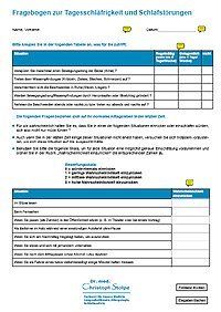 Selbsttest bei Tagesschläfrigkeit