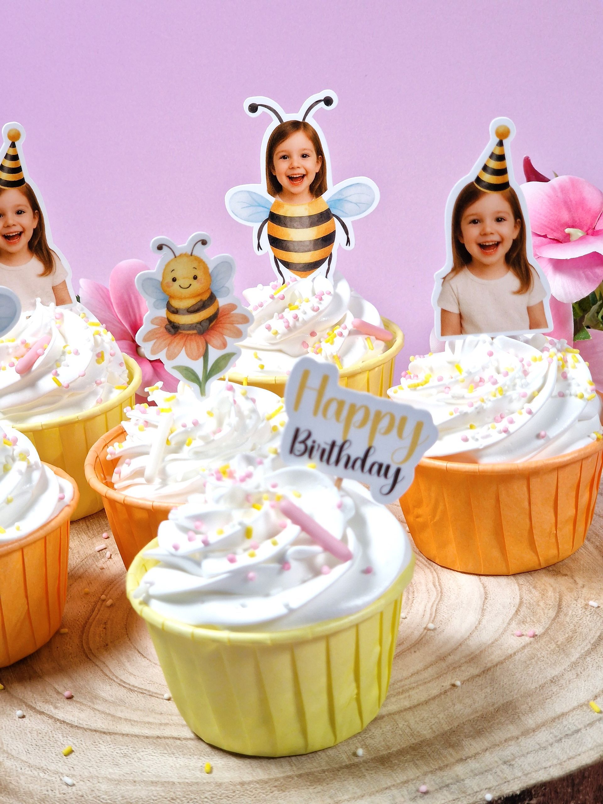 Bienenstarke Deko mit persönlichem Touch für deine Cupcakes