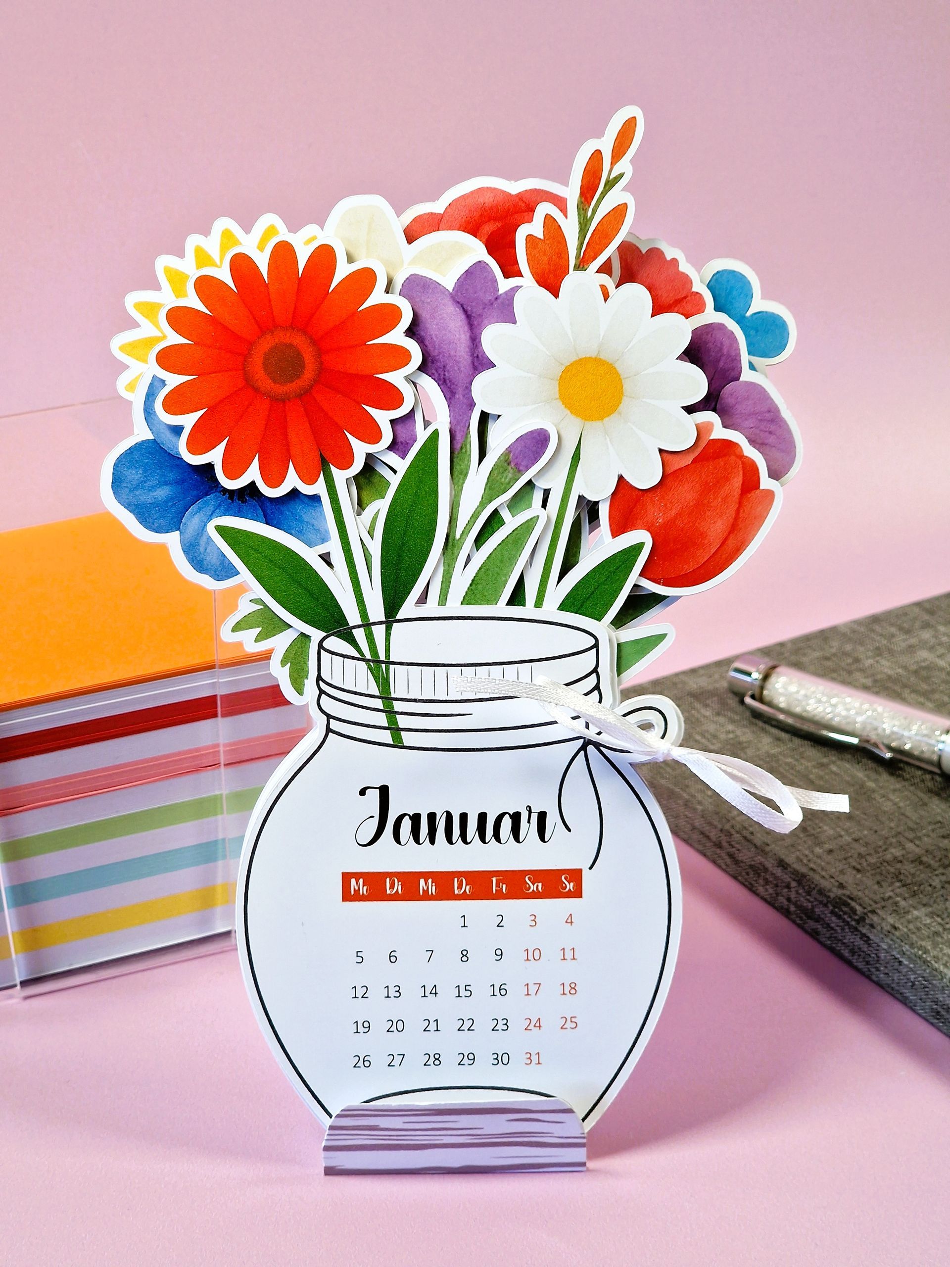 Aufbauanleitung für den Tischkalender