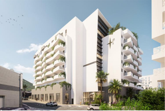 Façade bureaux 43°5° la valette du var bureaux a vendre