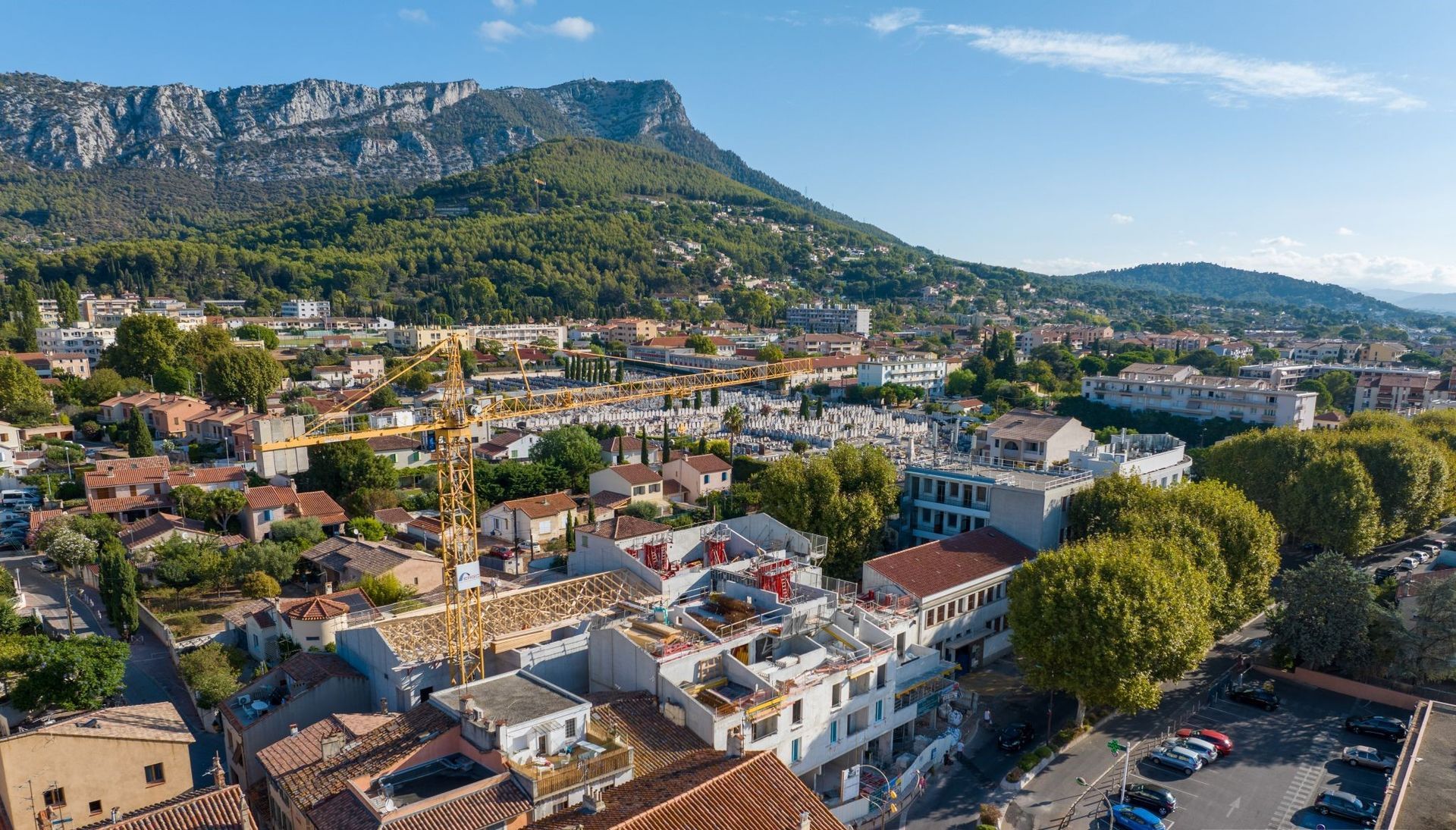 vue drone de la ville de la valette du var, Splm, aménageur et constructeur à La-Valette-du-var