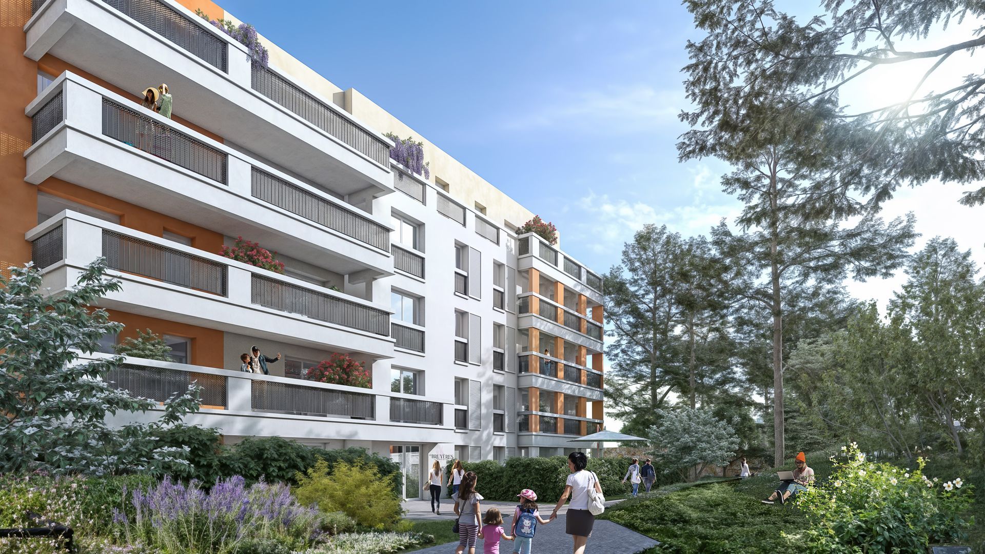perspective extérieur programme immobilier neuf à la valette du var , Fleurs de genets