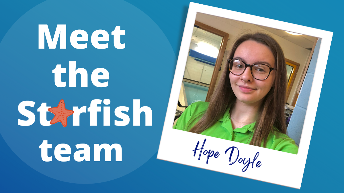 Polaroid of Hope Doyle operations manager here at Starfish Hydrotherapy Pool