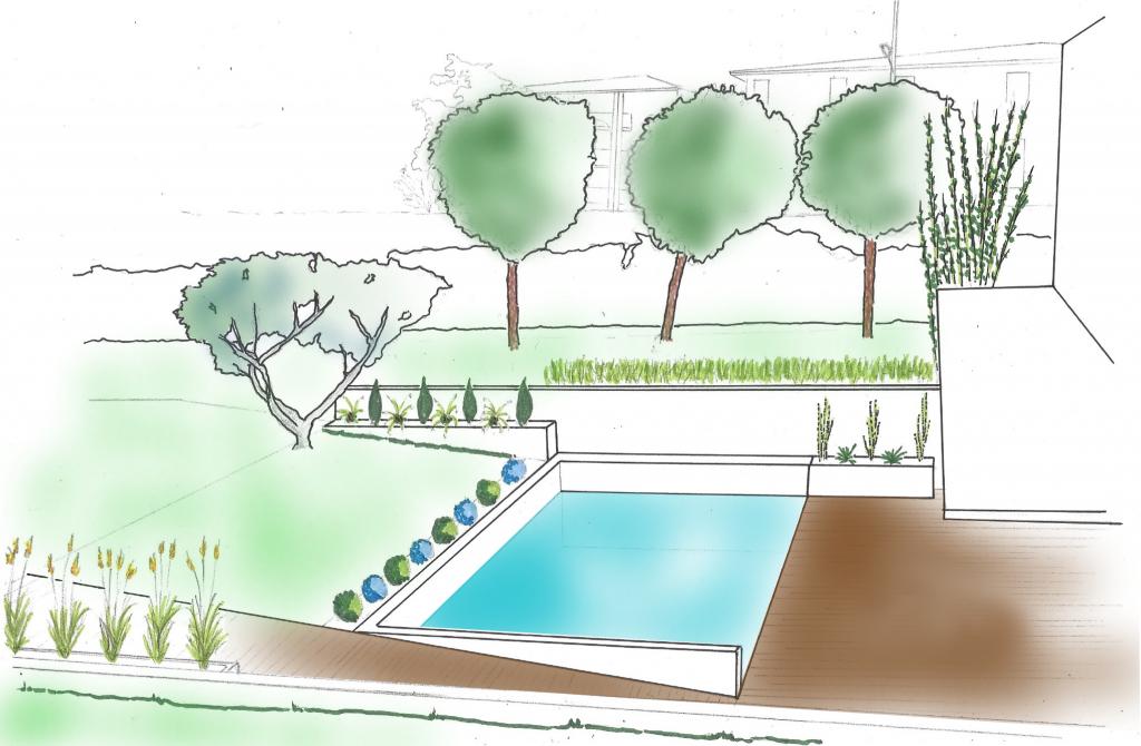 sketchs de piscine