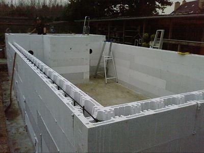 piscine en construction