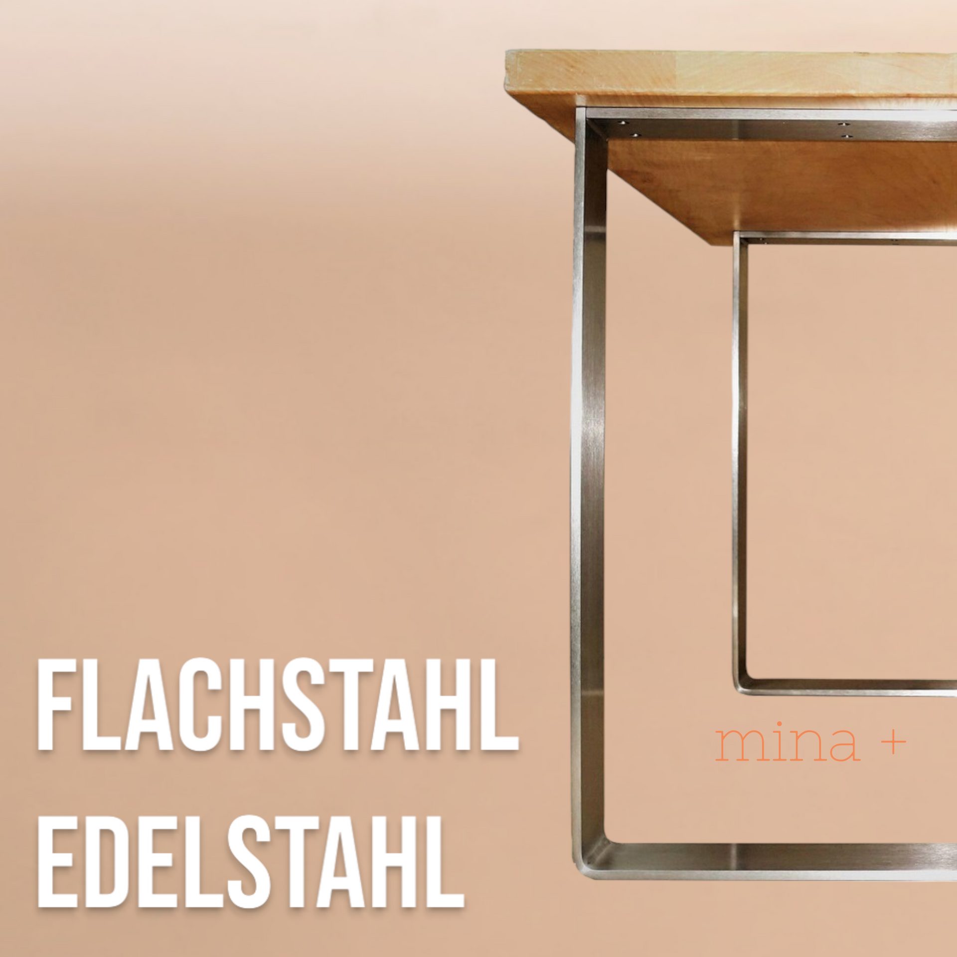 Edelstahl Tischkufen