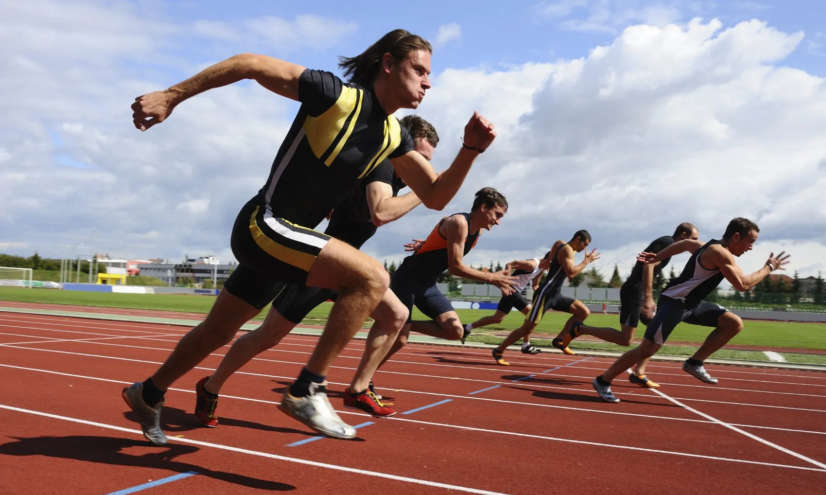 Läufer auf der Laufbahn