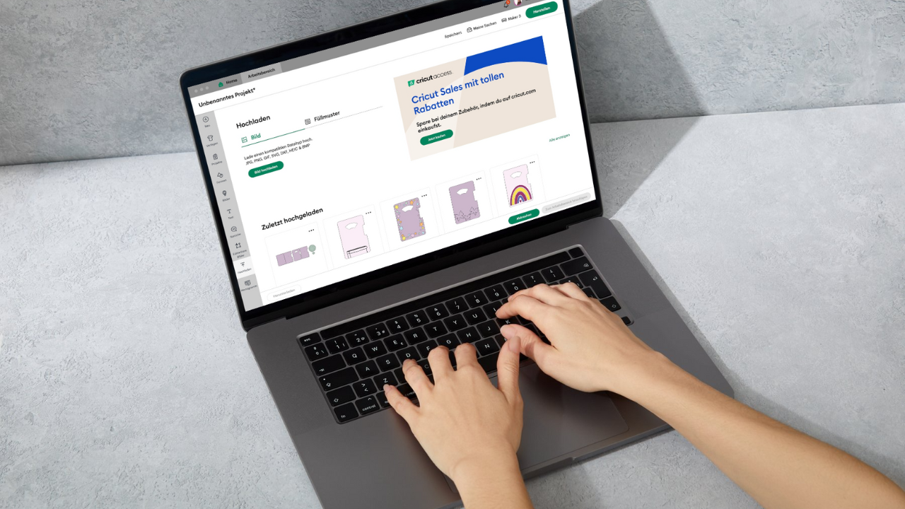 Erfahre in meinem Blog, wie du verschiedene Dateitypen in Cricut Design Space hochlädst.