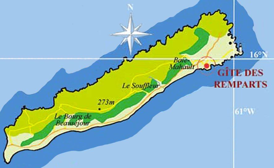 Location Gîte-des Remparts, La Désirade, Guadeloupe