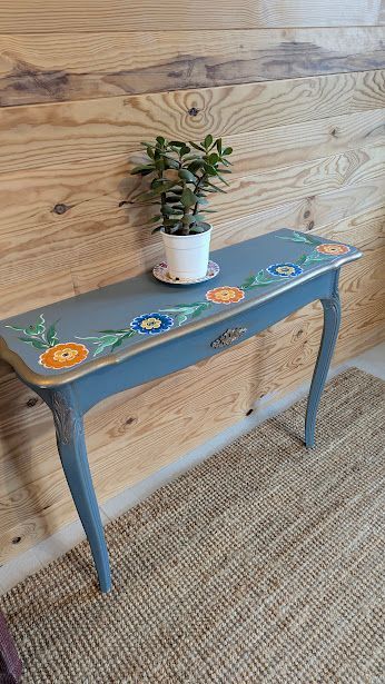 motifs d'art populaire console avec motifs