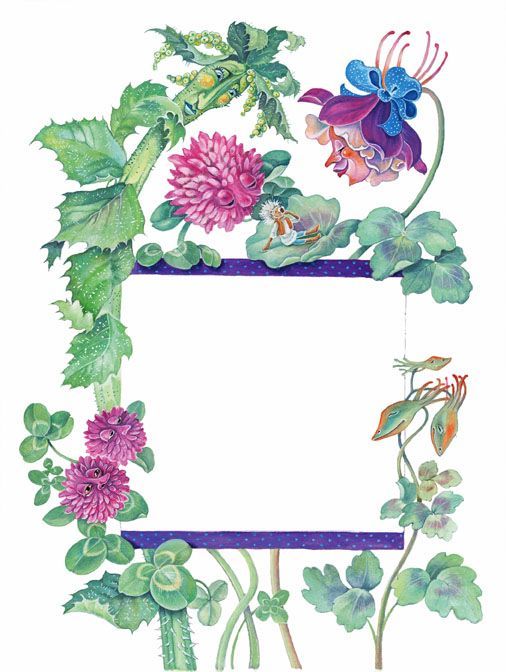 Illustration: anthropomorphisierte Pflanzen mit Gesichtern, detailreich, naturalistisch