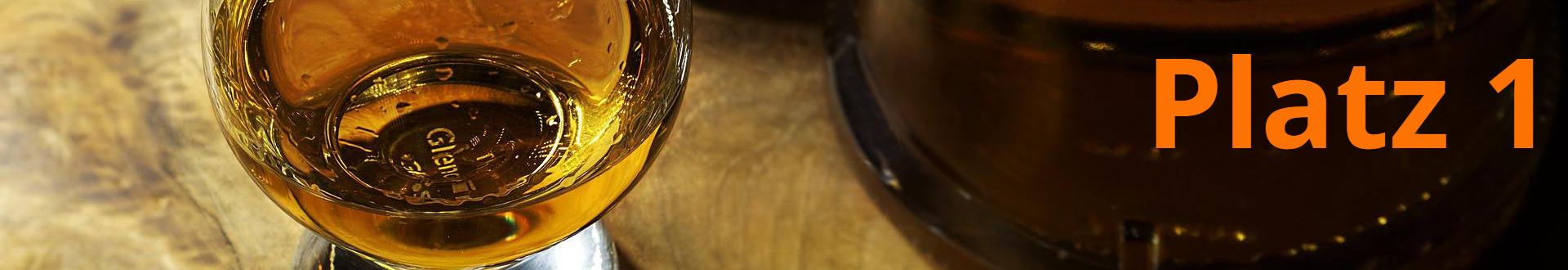 Platz 1, Erster Platz, Empfehlungen Whiskys für Einsteiger Glenmorangie Whiskyglas und Flasche