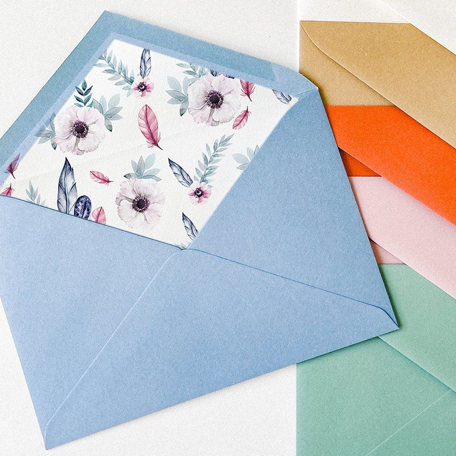 Sobres forrados con estampados exclusivos – diseño propio o personalizado