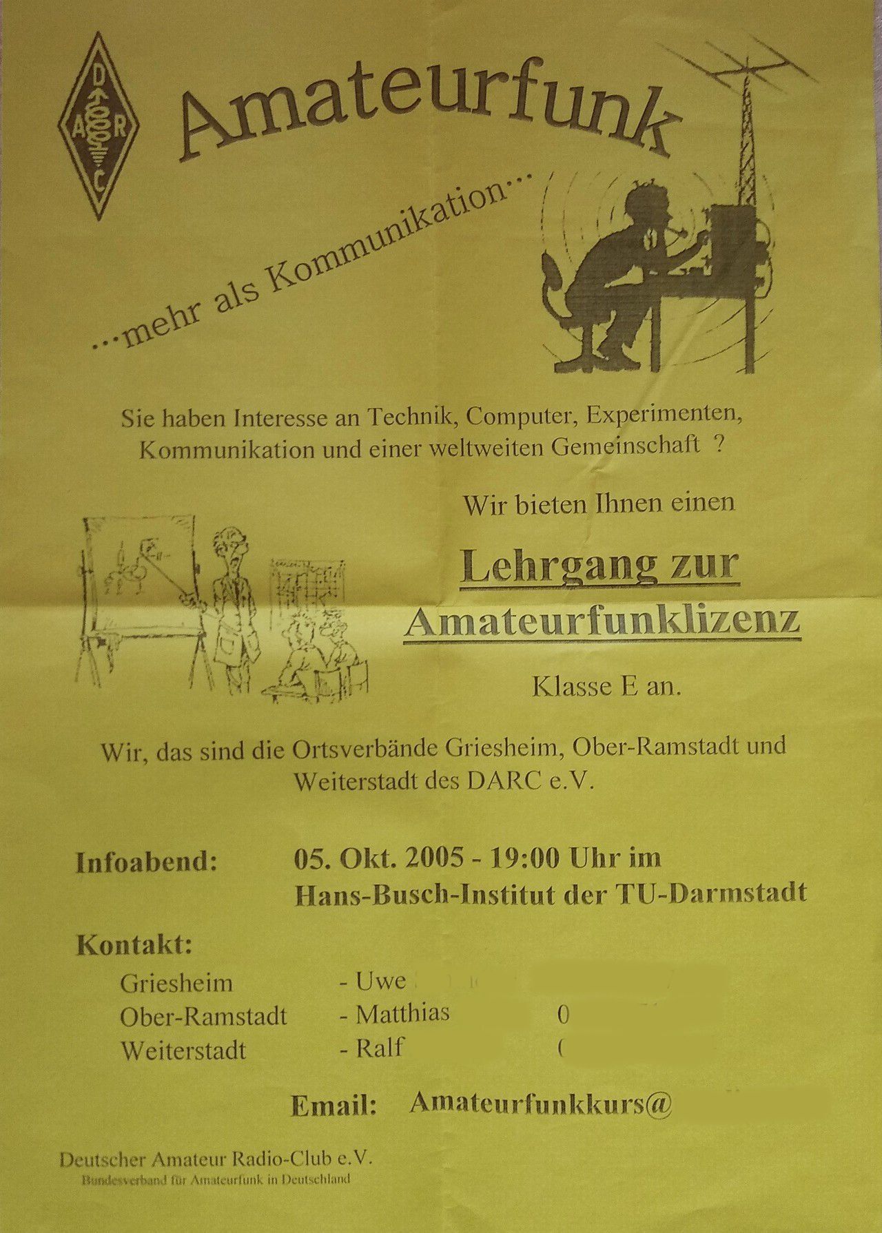 2005 Plakat zur Einladung zum Lehrgang 