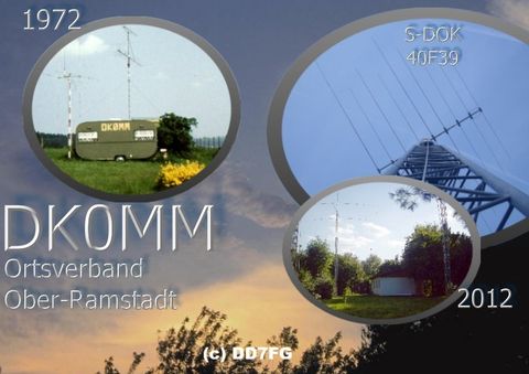 QSL-Karte DK0MM (c) DD7FG. Chronologisch gehört die QSL-Karte in`s Jahr 2012, sie wurde aber erst ab 2013 in Umlauf gebracht!