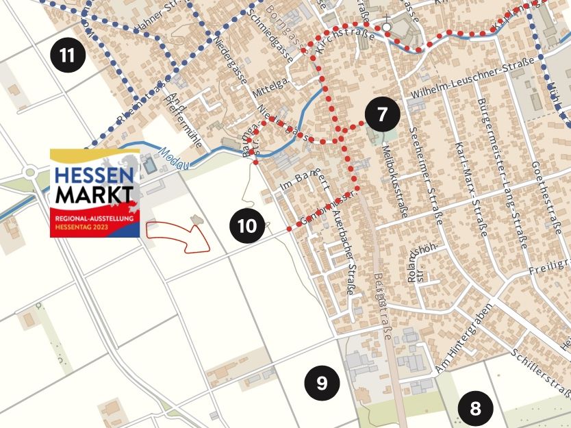 Lage des Hessenmarkts hessentag hessenmarkt pfungstadt messe messen veranstaltung veranstaltungen ausstellung ausstellungen