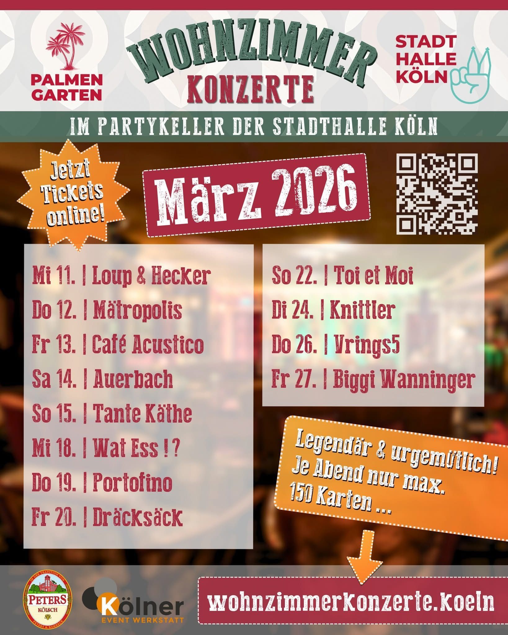 Tickets für das Wohnzimmer-Konzert