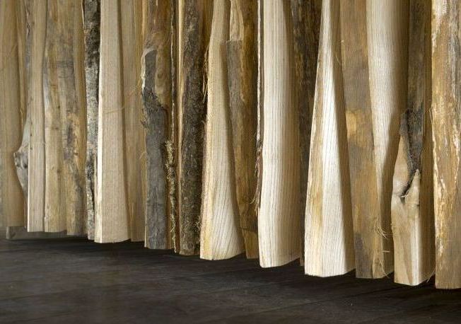 Clôture écoconçue châtaignier face brute pied lames